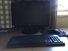 台式机+显示器+电脑+键盘